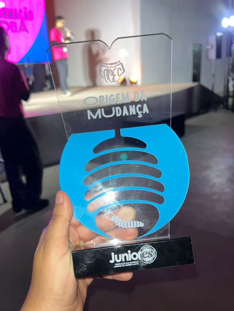 O troféu Origem da Mudança, ENCEJ 2025.